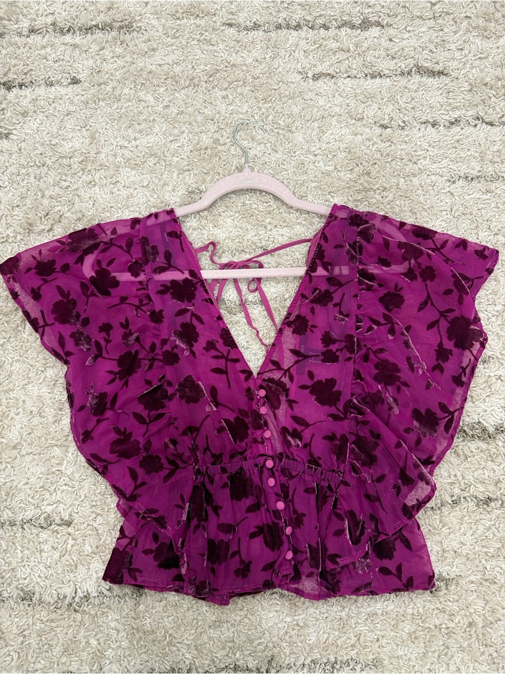 Forever 21 sheer peplum top